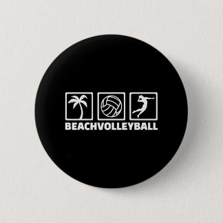 Badge Rond 5 Cm Icônes de beach volley