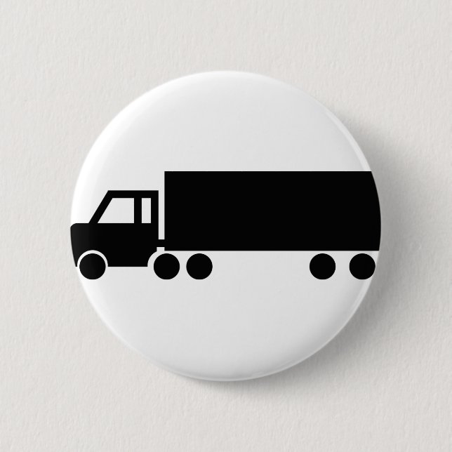 Badge Rond 5 Cm icônes de camion noir (Devant)