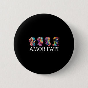 Badge Rond 5 Cm Icônes stoïques Amor Fati Stoicisme moderne Philos