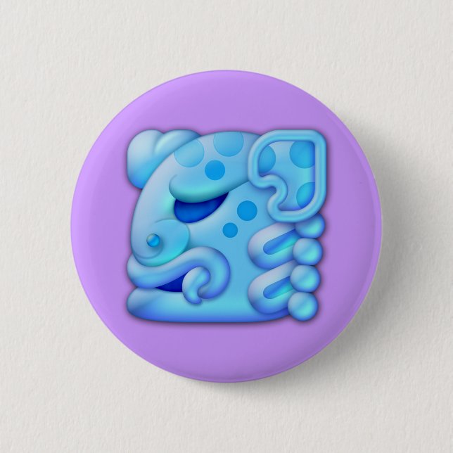 Badge Rond 5 Cm Icy Maya tête animale (Devant)