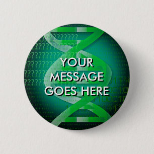 Badge Rond 5 Cm ID ADN personnalisé Vert