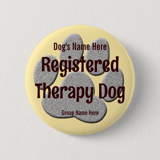 Badge Rond 5 Cm ID chien thérapeutique (Devant)
