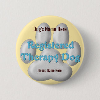 Badge Rond 5 Cm ID de chien thérapeutique