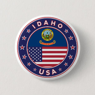 Badge Rond 5 Cm Idaho, États-Unis, T-shirt Idaho