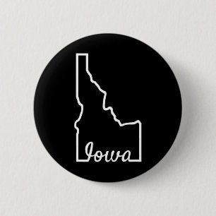 Badge Rond 5 Cm Idaho Iowa Blague de géographie drôle mélange Idaw