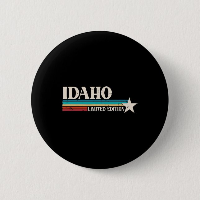 Badge Rond 5 Cm Idaho Rétro  (Devant)