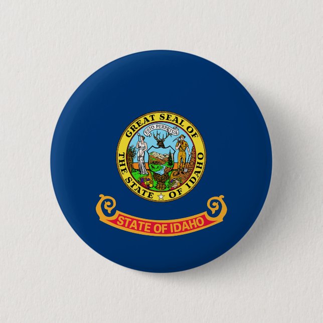 Badge Rond 5 Cm Idaho State Flag (Devant)