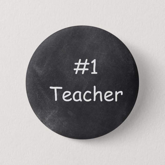 Badge Rond 5 Cm Idée cadeau conception tableau noir #1 Enseignant (Devant)