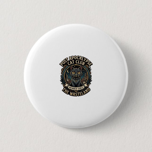 Badge Rond 5 Cm Idée cadeau Papa Chat Post Apocalypse - Post Apoca (Devant)
