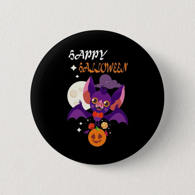 Badge Rond 5 Cm Idée de cadeaux de chaume d'Halloween (Devant)