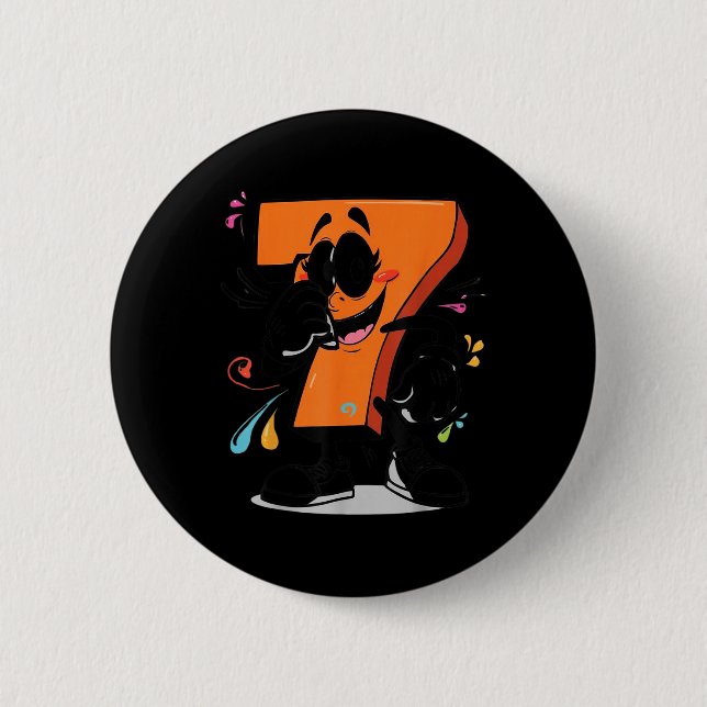 Badge Rond 5 Cm Idée de tenue Sick Seven 67 Meme Brainrot Hallowee (Devant)