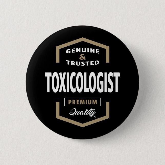 Badge Rond 5 Cm Idées cadeaux de logo toxicologue (Devant)