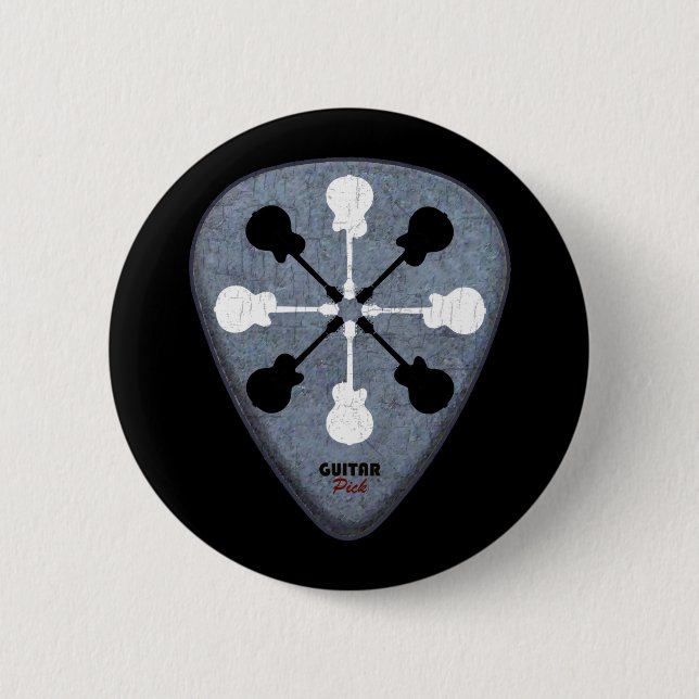 Badge Rond 5 Cm idées guitaristes (Devant)