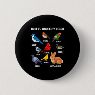 Badge Rond 5 Cm Identification d'oiseaux drôles comment faire pour