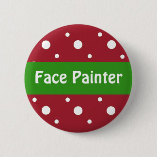 Badge Rond 5 Cm Identification du "peintre de visage" de Noël