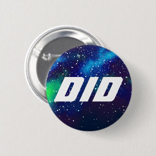 Badge Rond 5 Cm Identité de galaxie personnalisable DID