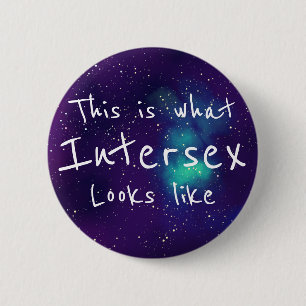 Badge Rond 5 Cm Identité de galaxie personnalisable intersexe