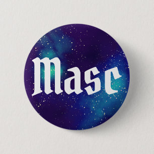 Badge Rond 5 Cm Identité de galaxie personnalisable Masculin
