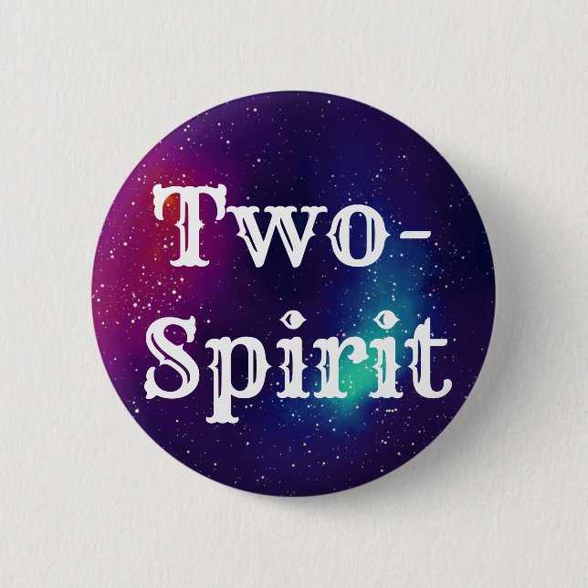 Badge Rond 5 Cm Identité galactique two-spirit (Devant)