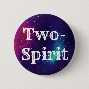 Badge Rond 5 Cm Identité galactique two-spirit