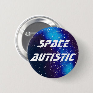 Badge Rond 5 Cm Identité personnalisable autiste de galaxie de