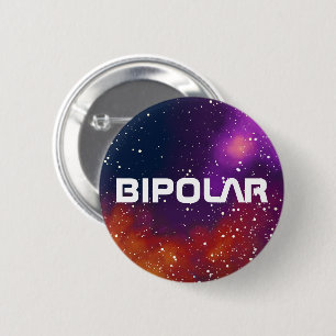 Badge Rond 5 Cm Identité personnalisable bipolaire de galaxie