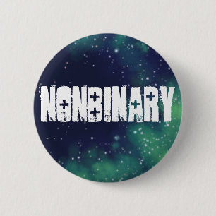 Badge Rond 5 Cm Identité personnalisable de galaxie de Nonbinary