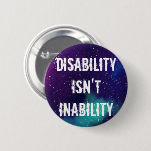 Badge Rond 5 Cm Identité personnalisable de galaxie d'incapacité