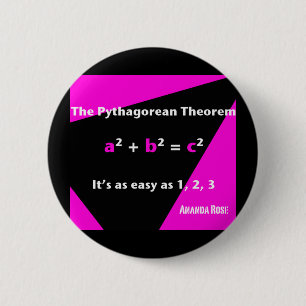 Badge Rond 5 Cm Il est aussi facile que 1, 2, bouton de 3 Fuschia