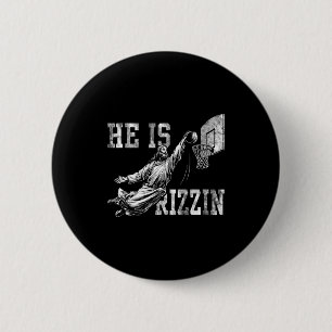 Badge Rond 5 Cm Il est drôle de Rizzin Christian Basketball Meme P