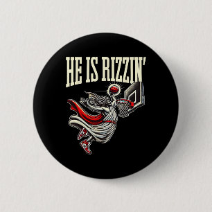 Badge Rond 5 Cm Il est drôle Jésus Sketll Meme 