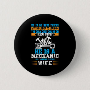 Badge Rond 5 Cm Il Est Mécanicien