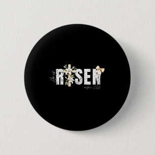 Badge Rond 5 Cm Il Est Ressuscité Croix Chrétienne Jésus Verset Bi