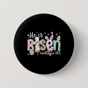Badge Rond 5 Cm Il Est Ressuscité Jésus Chrétien Joyeuses Pâques F
