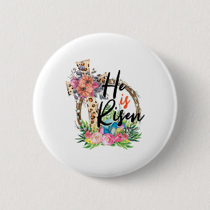 Badge Rond 5 Cm Il Est Ressuscité Jésus Chrétien Joyeux Enfant De 
