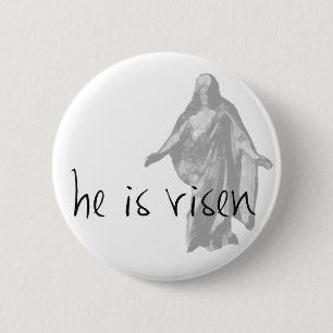 Badge Rond 5 Cm il est ressuscité jésus christ pâques lds mormon