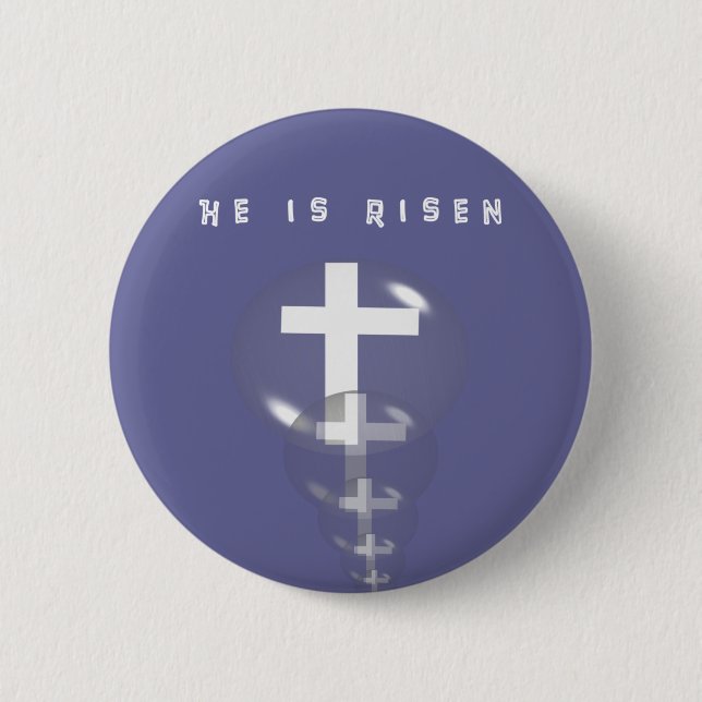 Badge Rond 5 Cm Il est Risen Gifts (Devant)