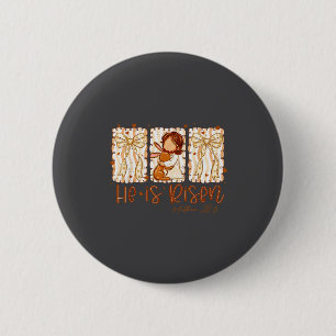 Badge Rond 5 Cm Il est Rizzin Jésus pour les enfants filles garçon