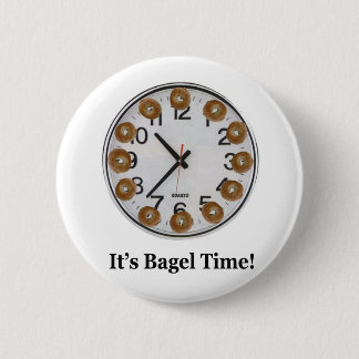 Badge Rond 5 Cm Il est temps de bagel !
