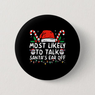 Badge Rond 5 Cm Il Est Très Probable Que Père Noël Parle De Noël F