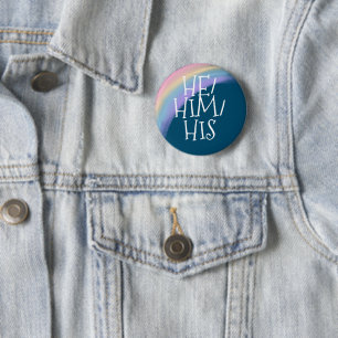 Badge Rond 5 Cm Il Lui Son Pronoun