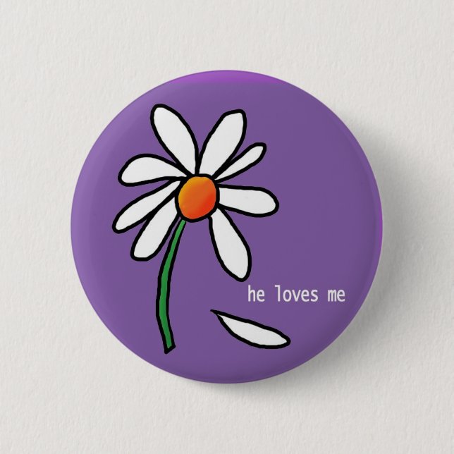Badge Rond 5 Cm il m'aime (Devant)