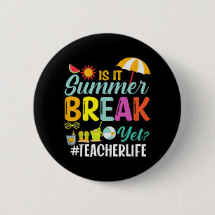 Badge Rond 5 Cm Il Pause Été Pourtant Appréciation De L'Enseignant
