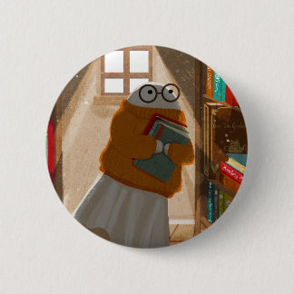 Badge Rond 5 Cm Il y a un fantôme parmi les étagères encore...