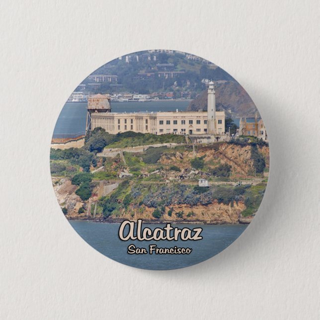 Badge Rond 5 Cm Île Alcatraz (Devant)