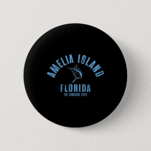 Badge Rond 5 Cm Île Amelia Floride Plage Fl Vintage Bord de Plage