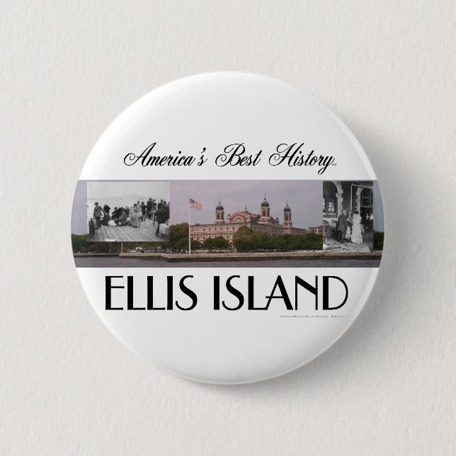 Badge Rond 5 Cm Île d'ABH Ellis (Devant)