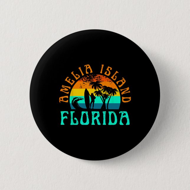 Badge Rond 5 Cm Île d'Amelia _1  (Devant)