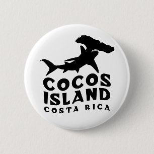 Badge Rond 5 Cm Île de Cocos de requin marmerhead