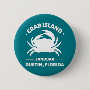 Badge Rond 5 Cm île de crab island banc de sable Dustin Floride